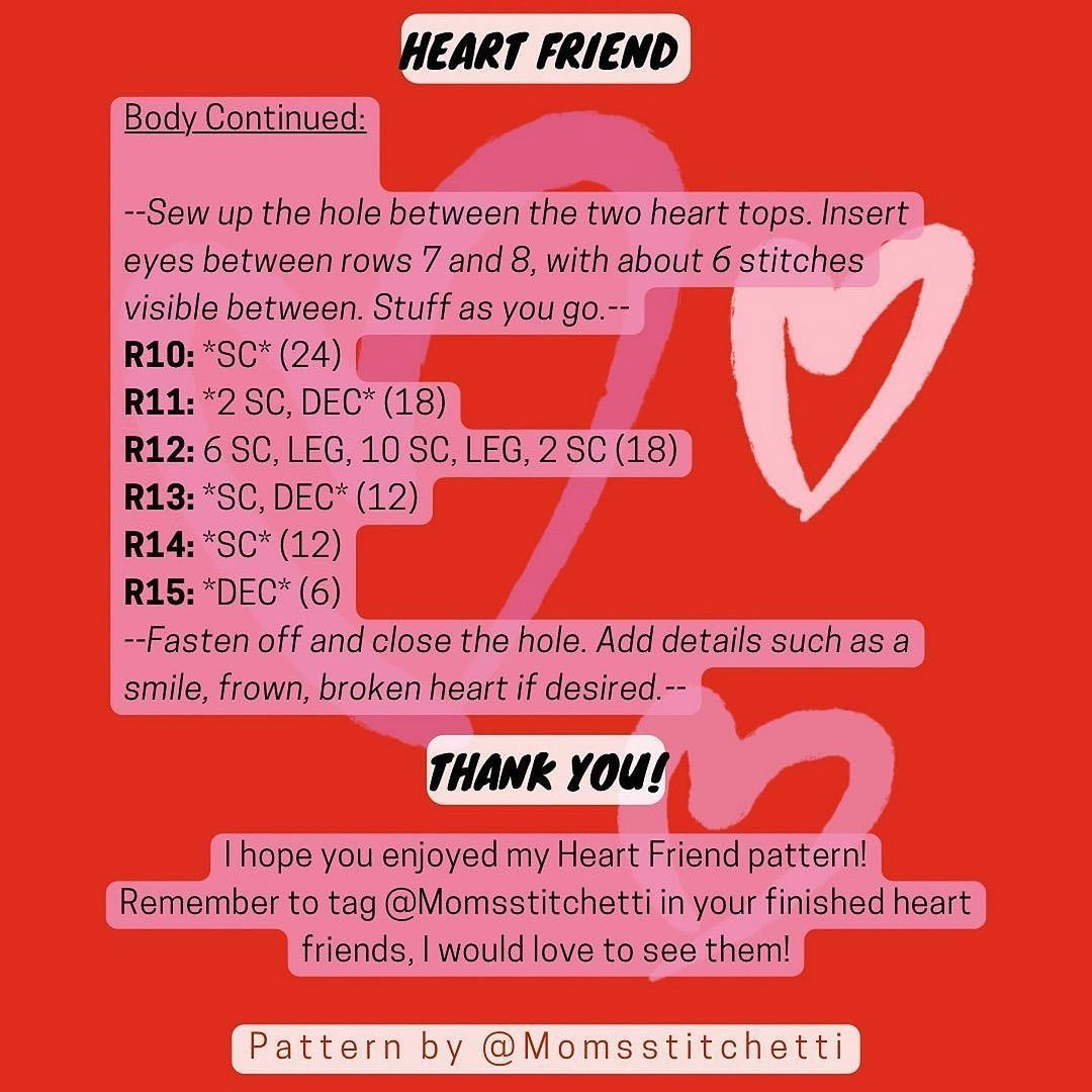 free pattern red heart