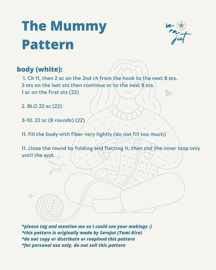 free pattern the mummy