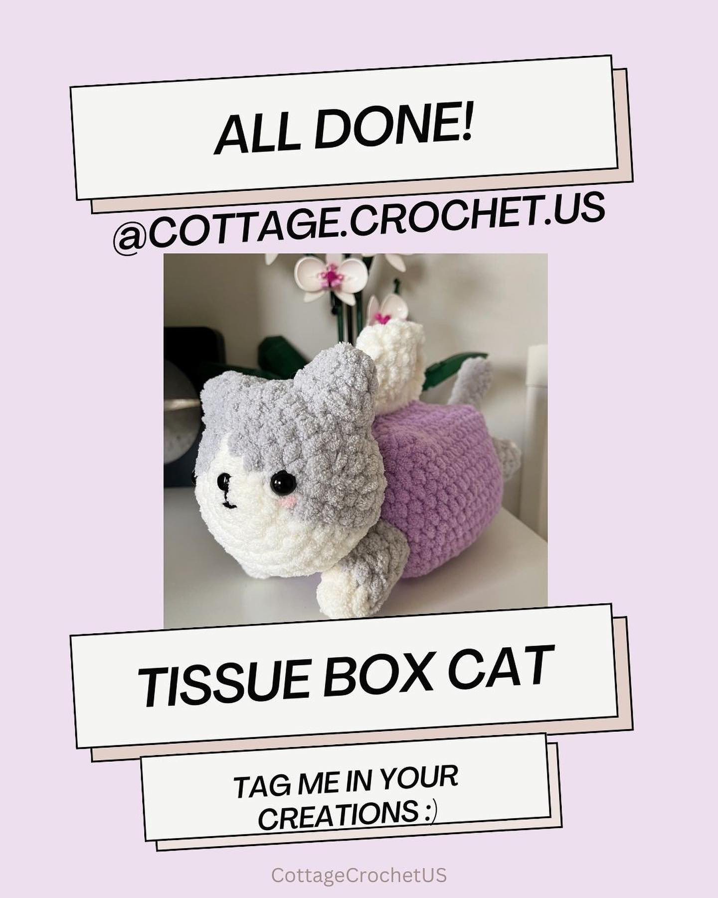 free pattern tissue box cat