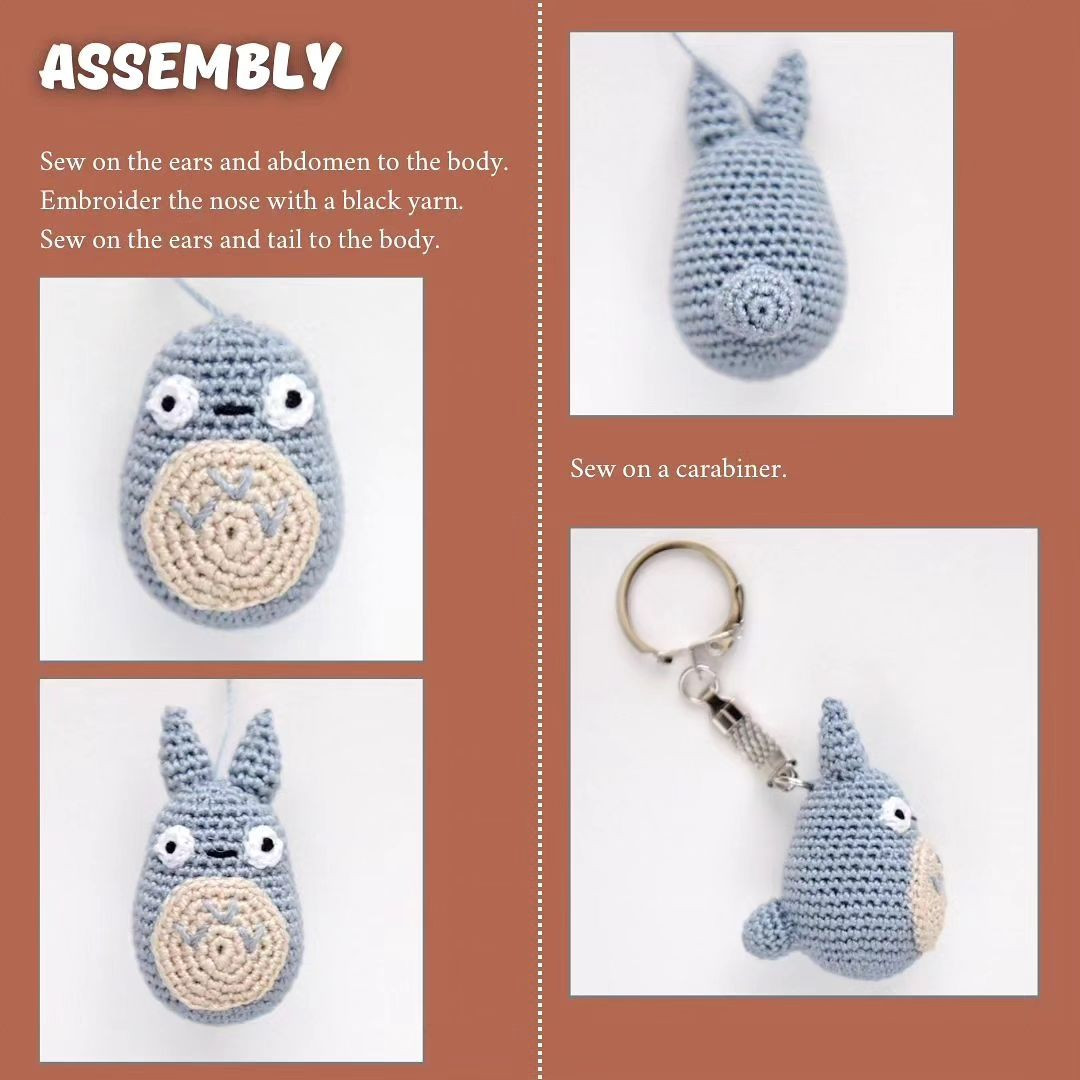 free pattern totoro keychain