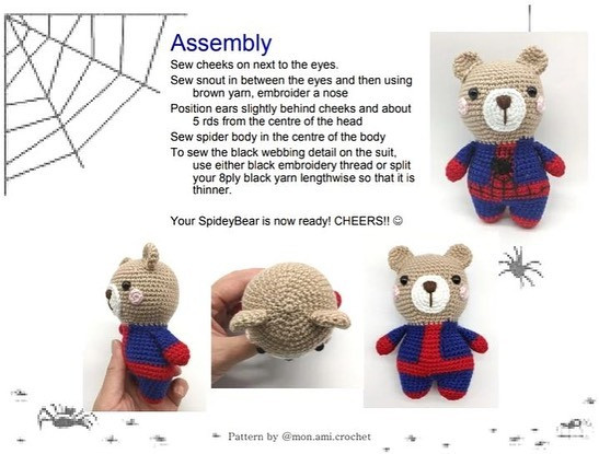 free spideybear crochet pattern
