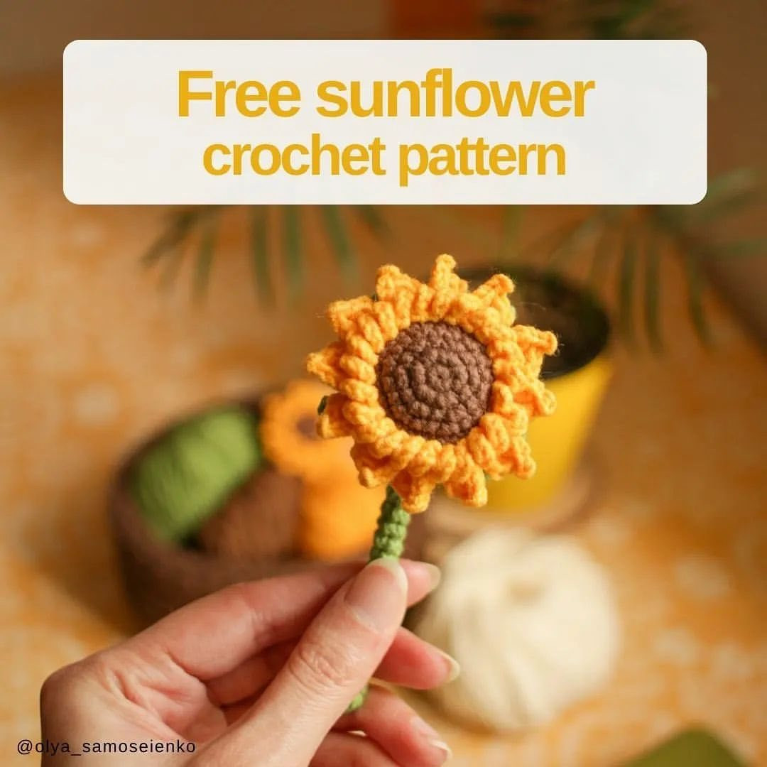 free sunflower crochet pattern