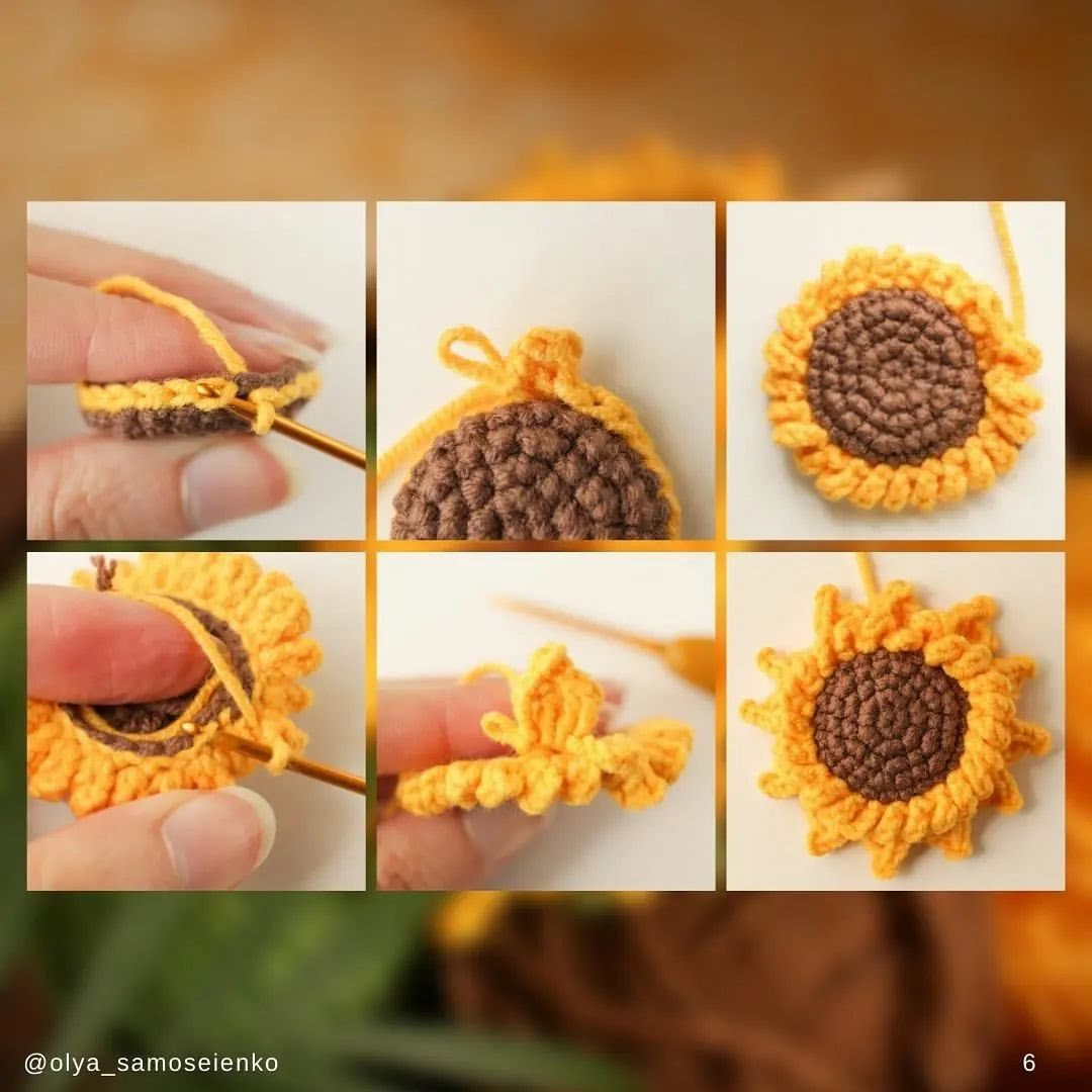 free sunflower crochet pattern