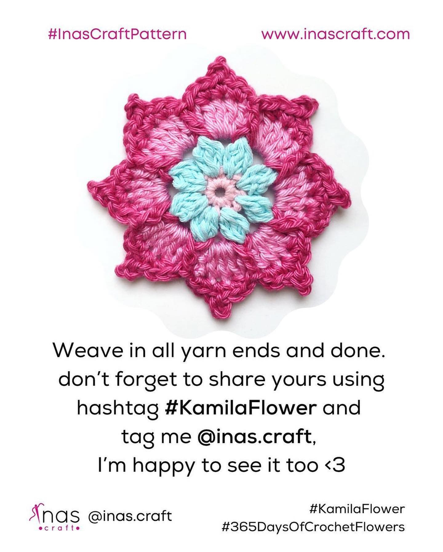 kamila flower crochet pattern