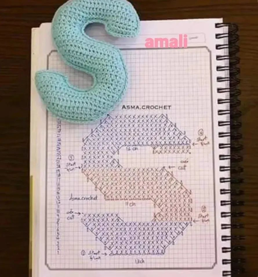letter S crochet pattern