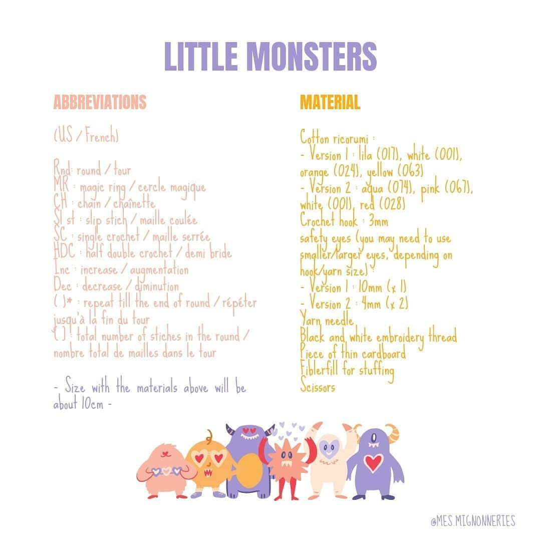 little monsters free pattern
