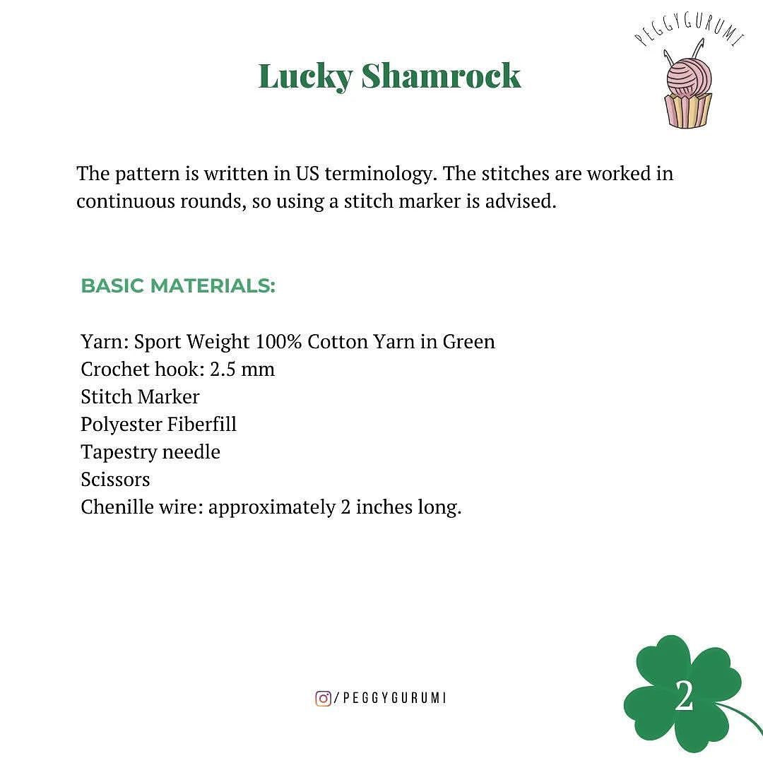 lucky shamrock free pattern