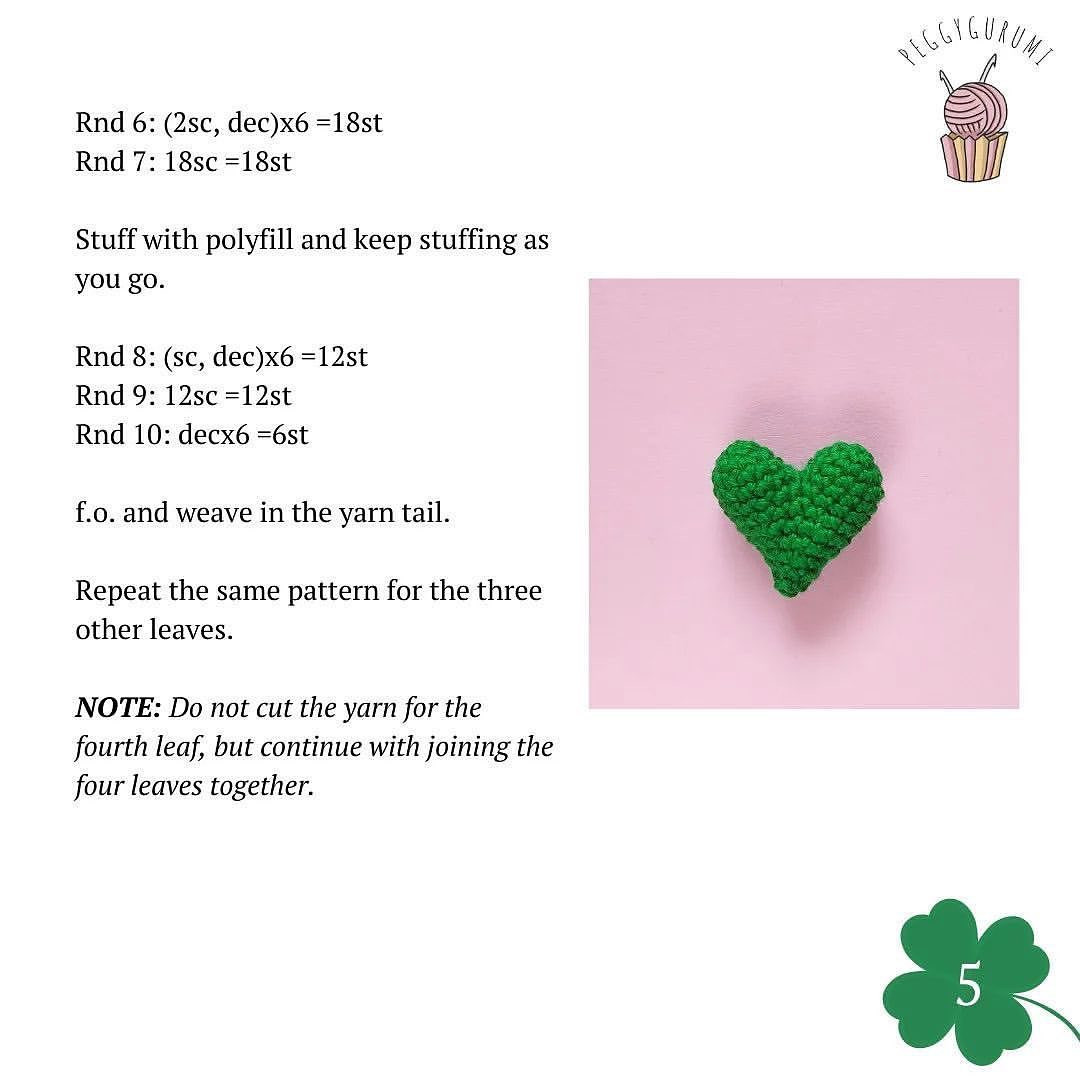 lucky shamrock free pattern