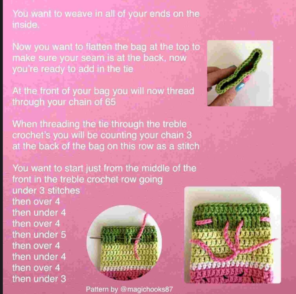 mini watermelon bag crochet pattern
