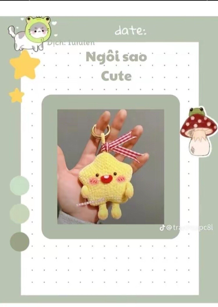 Móc khóa khủng long xanh, móc khóa dưa hấu, móc khóa ngôi sao cute.