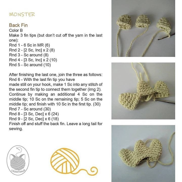 monster free crochet pattern