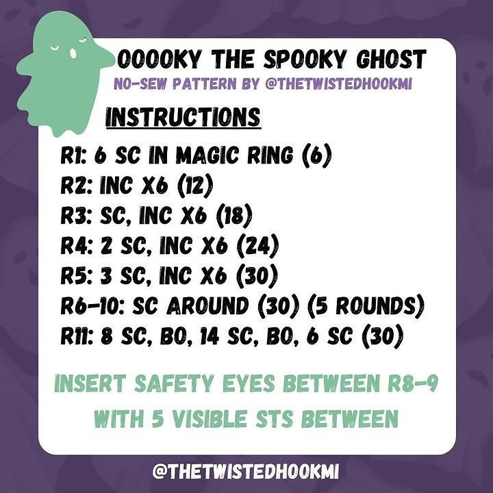 ooooky the spooky ghost no-sew pattern