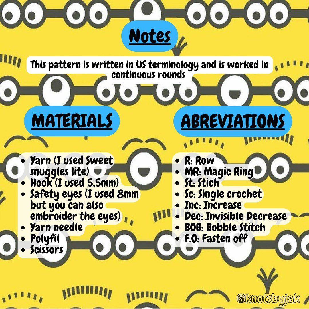 pocket minion free pattern