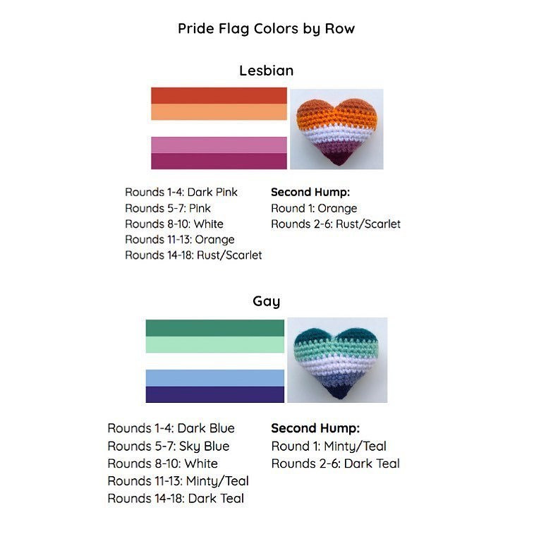 pride hearts free pattern