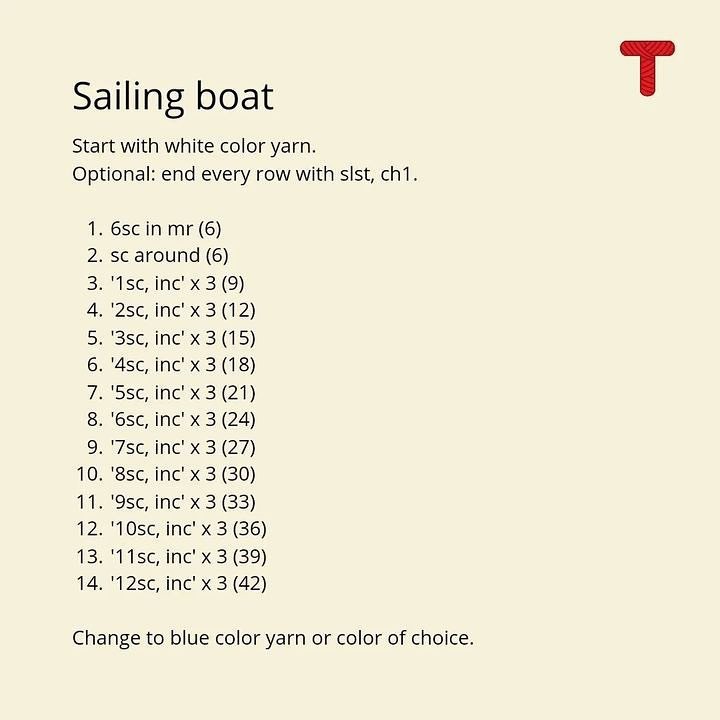 sailing boat free pattern