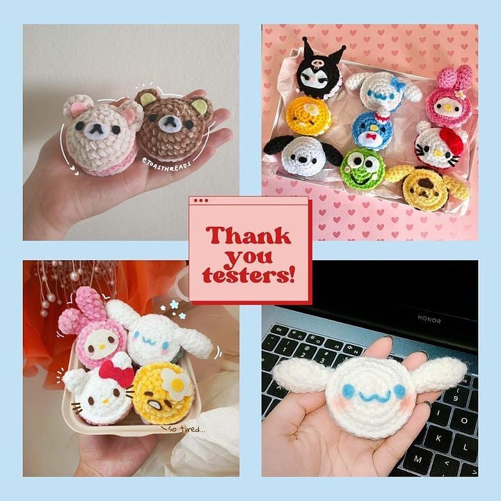 sanrio macarons free pattern