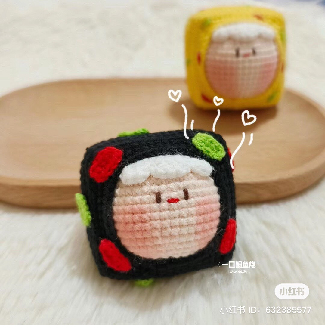 tofu dumplings, crochet pattern