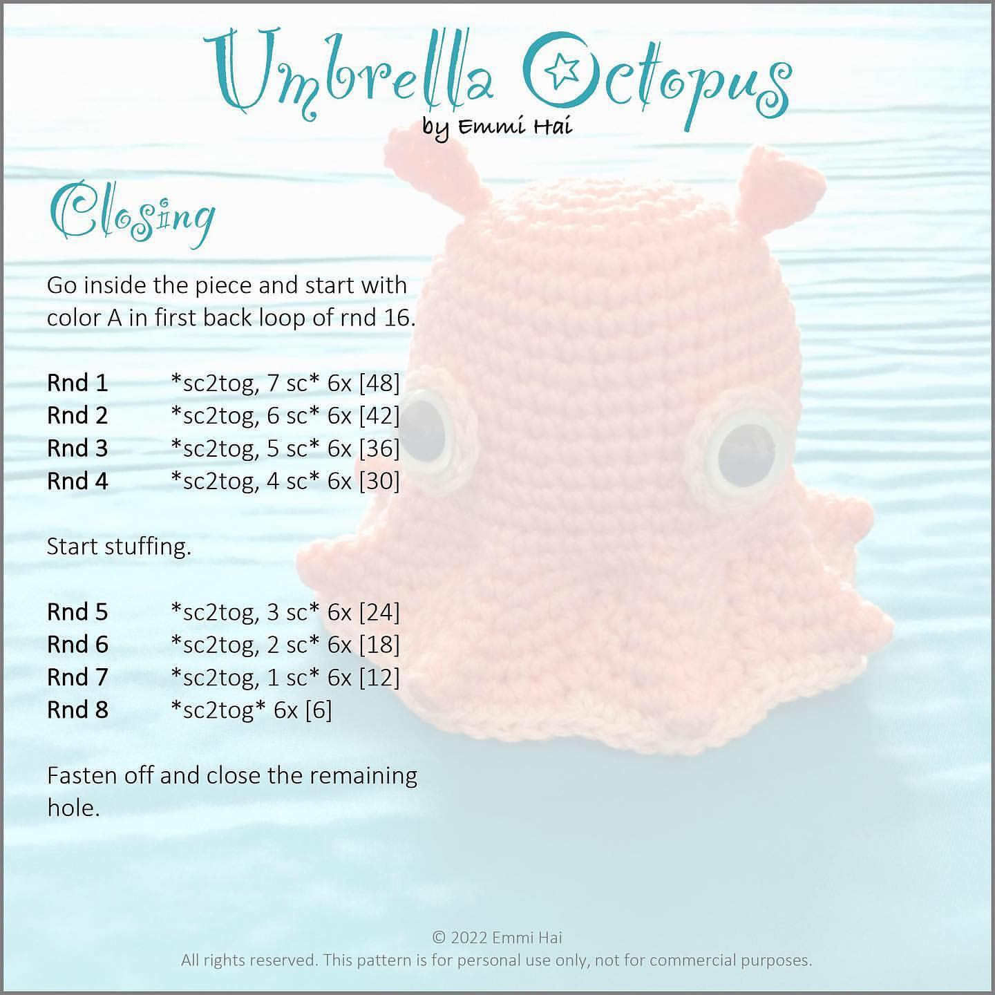 umbrella octopus crochet pattern