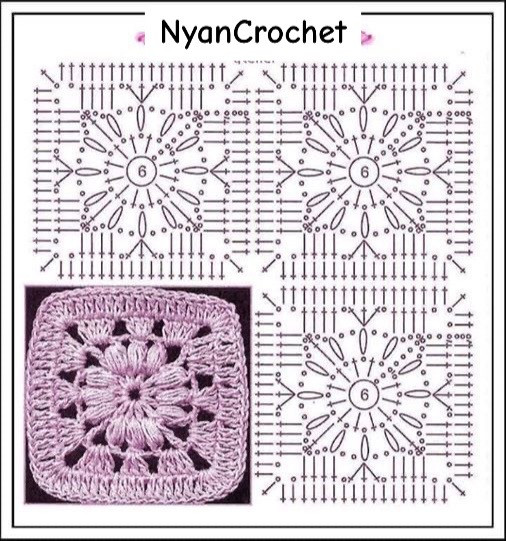 15 square crochet chart patterns