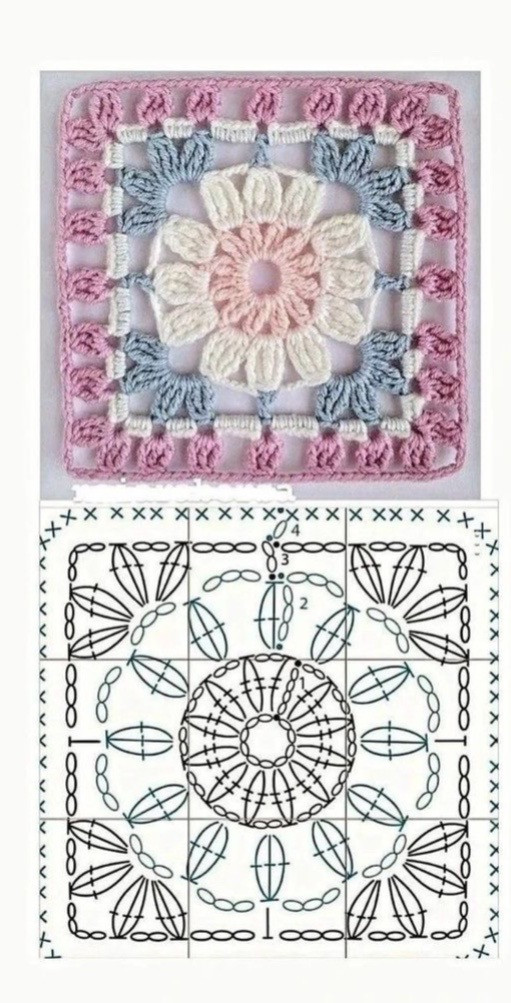 15 square crochet chart patterns