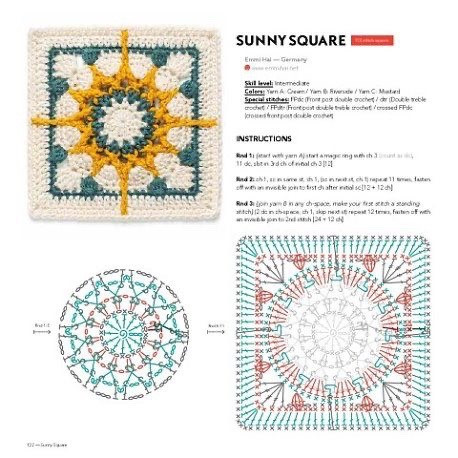 15 square crochet chart patterns