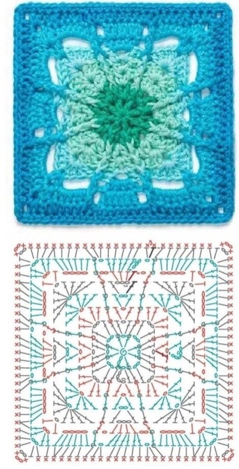 15 square crochet chart patterns