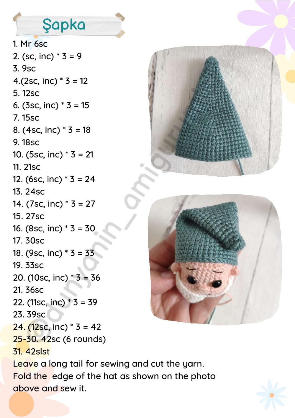 5 dwarfs crochet pattern