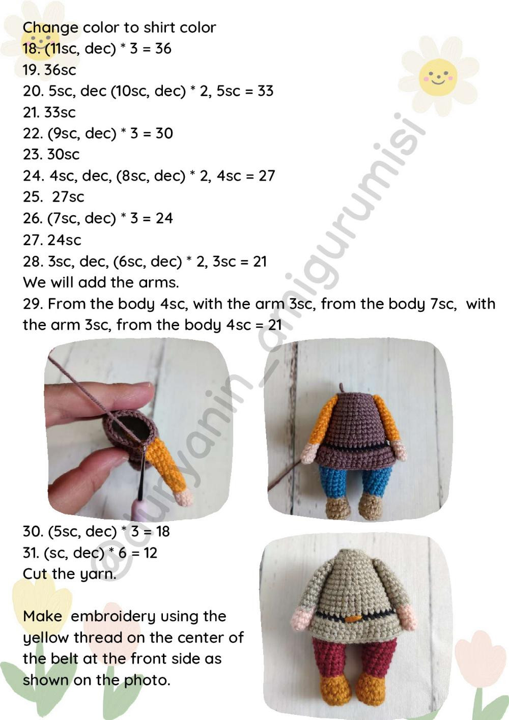 5 dwarfs crochet pattern