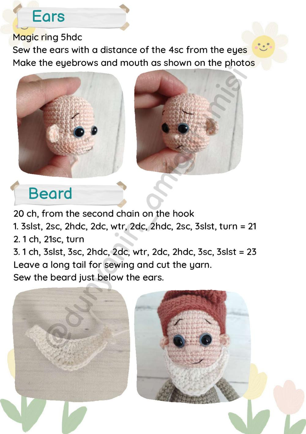 5 dwarfs crochet pattern