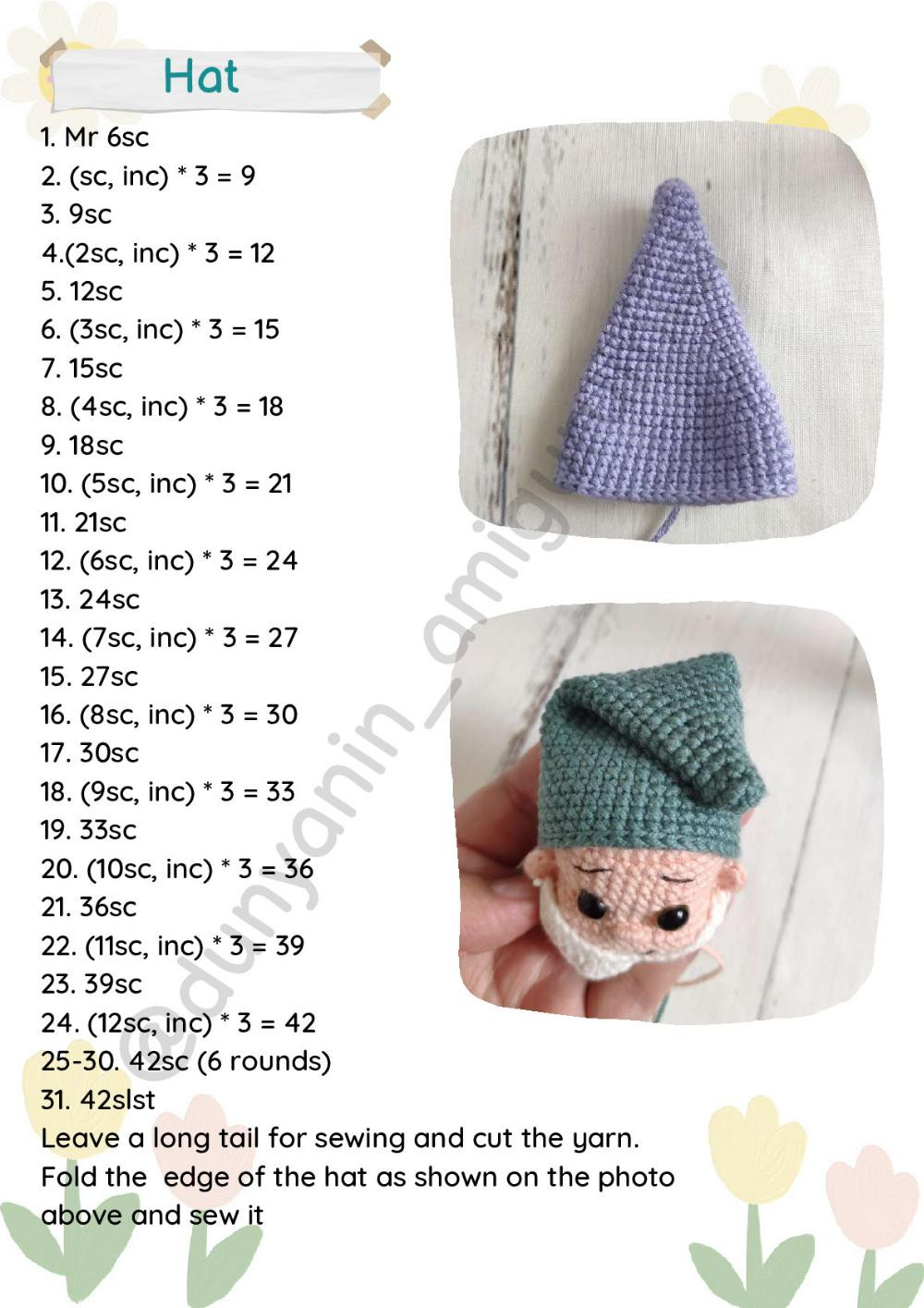 5 dwarfs crochet pattern