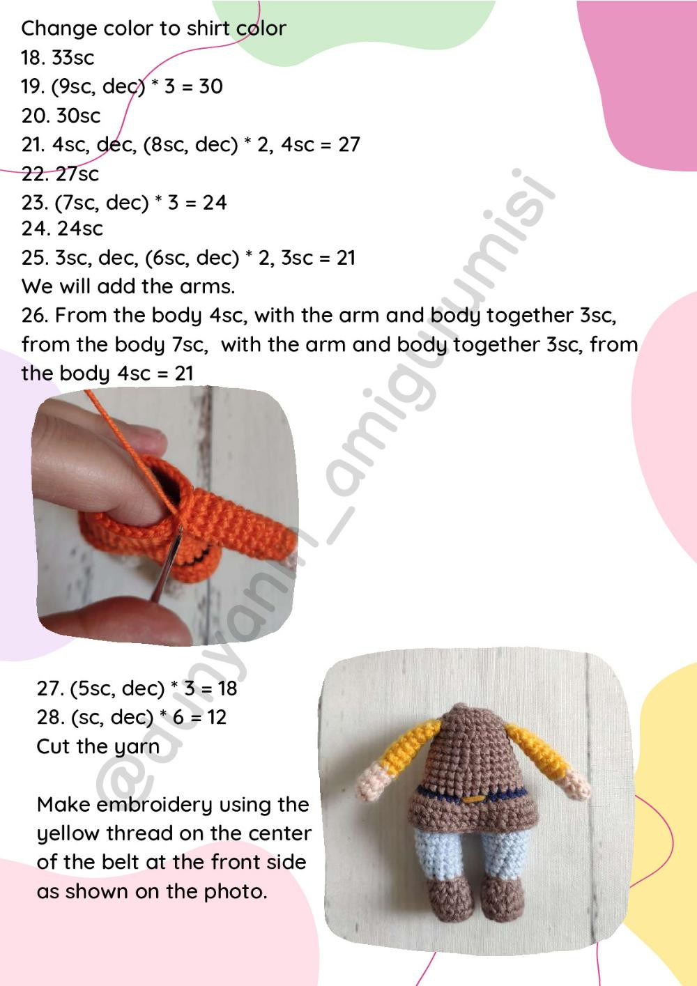 5 dwarfs crochet pattern