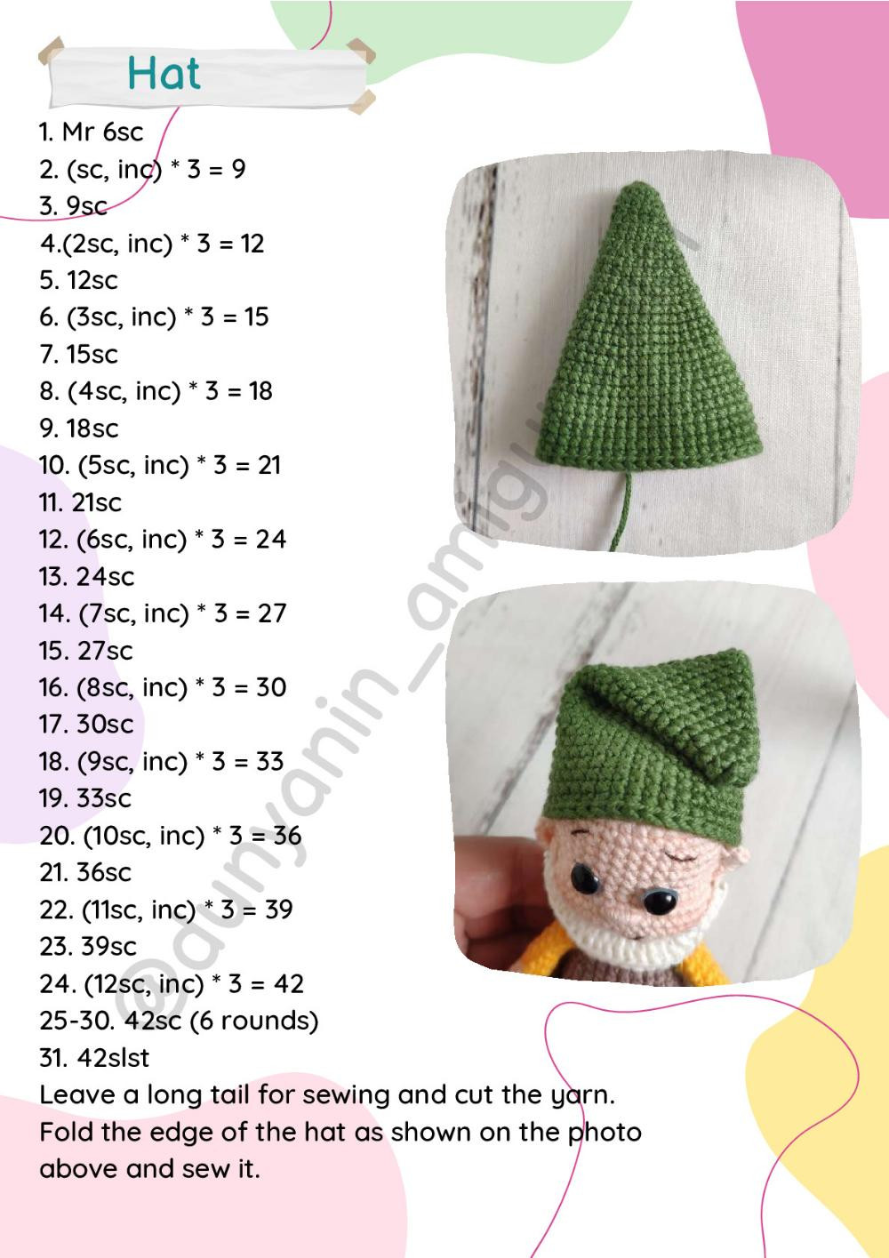 5 dwarfs crochet pattern