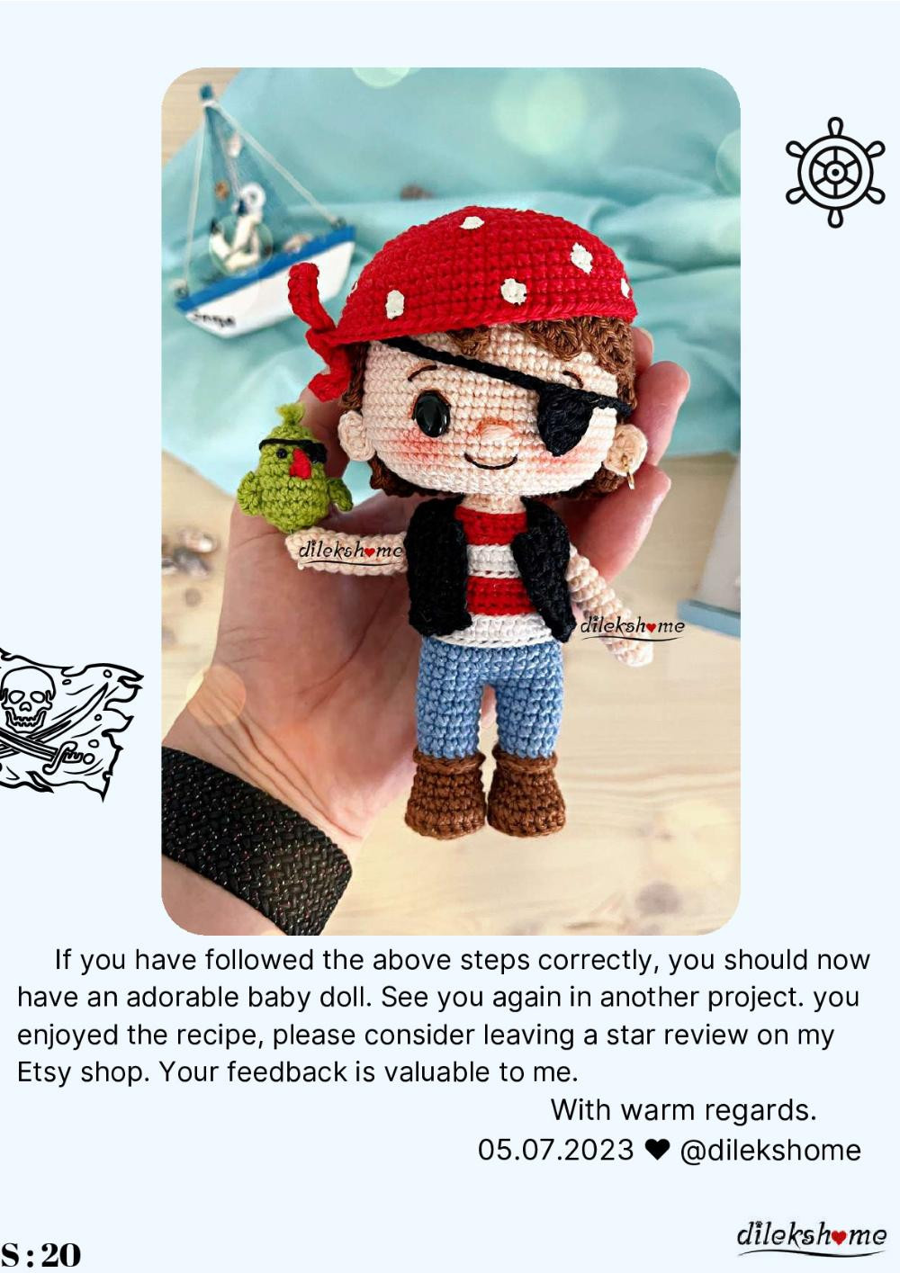 Adventurous Jake English Crochet Pattern