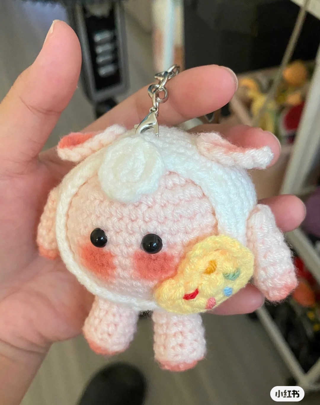 Baby dumpling keychain crochet pattern