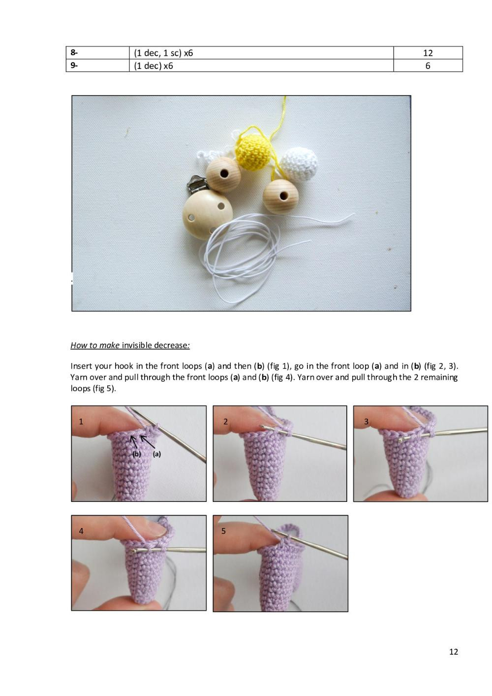 Baby Sheep Teether crochet pattern