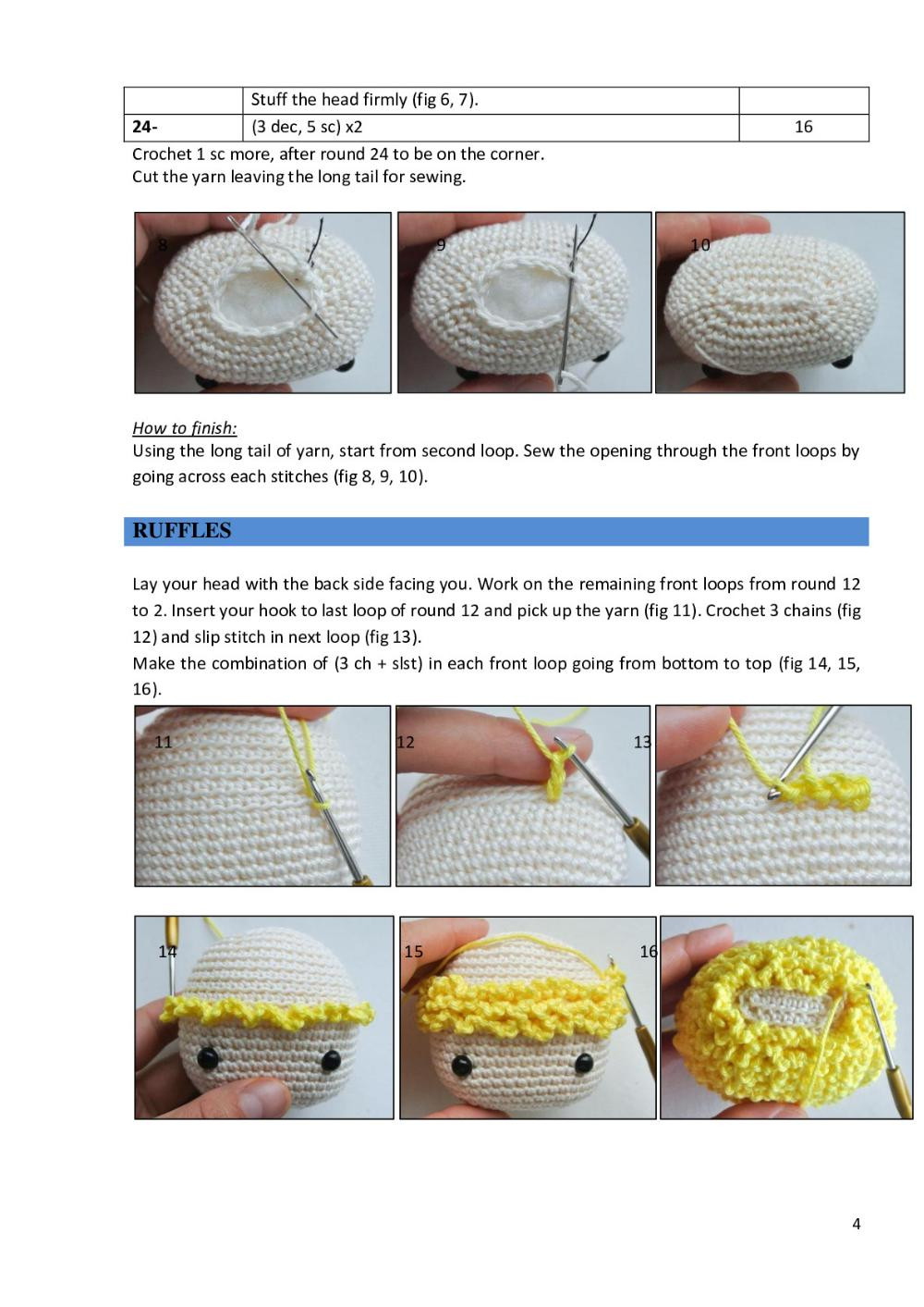 Baby Sheep Teether crochet pattern