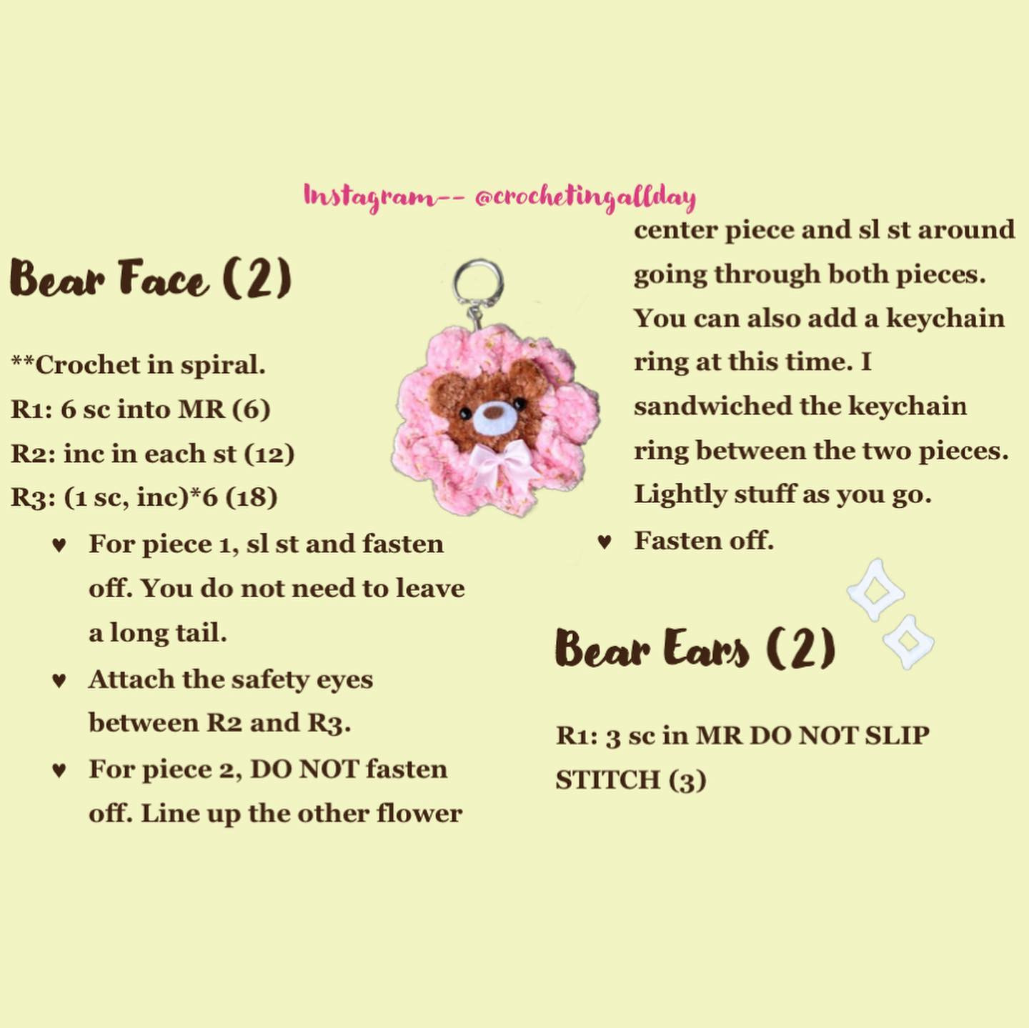 bear flower pattern