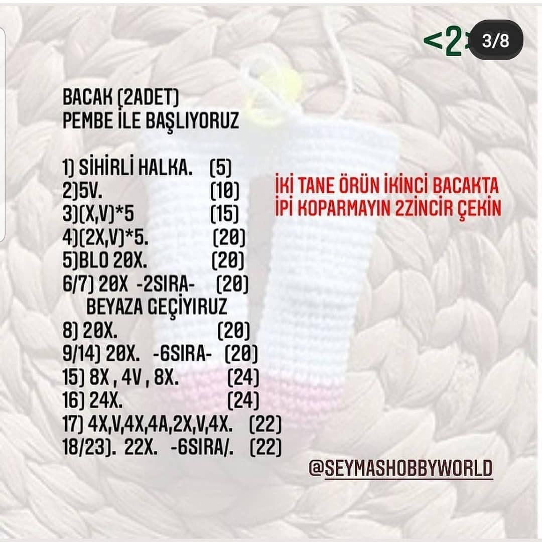 Beyaz tek boynuzlu at tığ işi modeli, pembe namlu, sarı çapraz çanta.