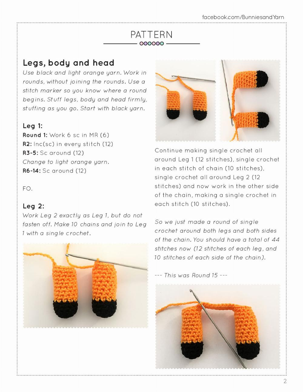 bunnies & yarn Sweet Fox Crochet Pattern