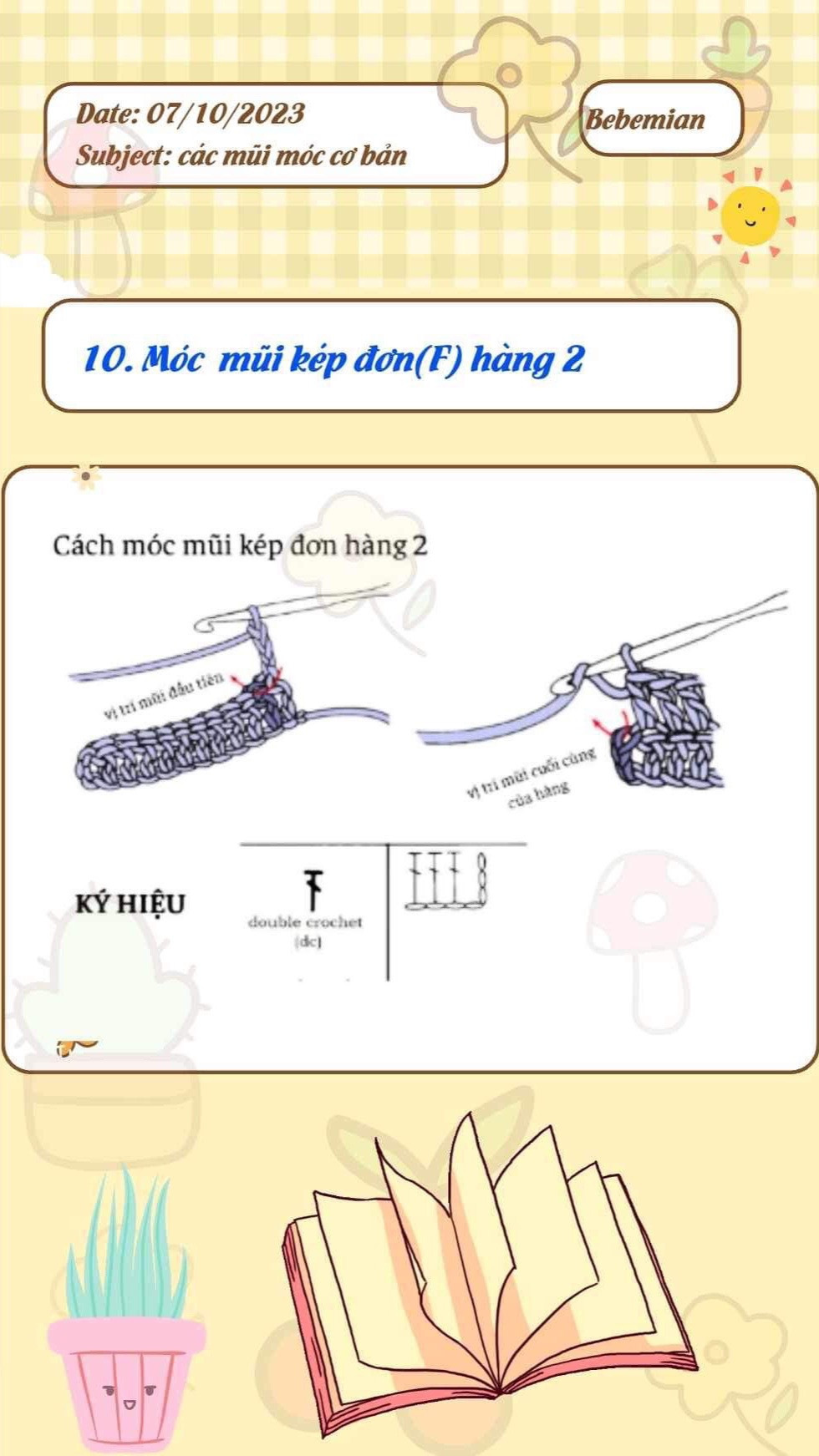 Các mũi móc cơ bản trong móc len