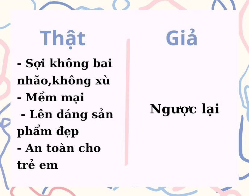 Cách phân biệt baby yarn thật và giả.