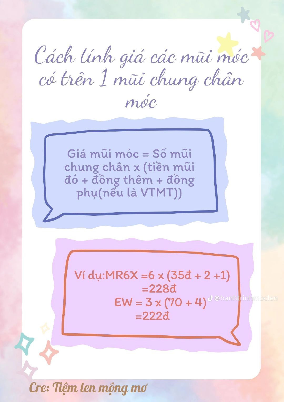 Cách tính tiền sản phẩm theo mũi móc (p1)