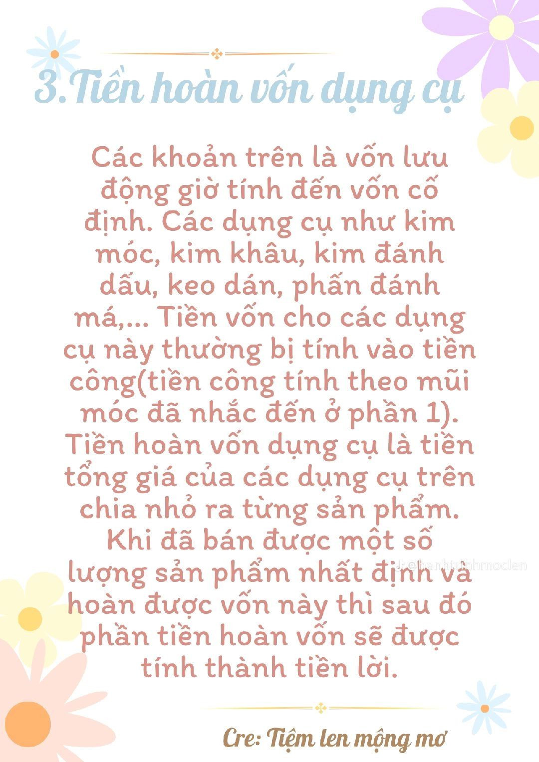 Cách tính tiền sản phẩm theo mũi móc (p2)