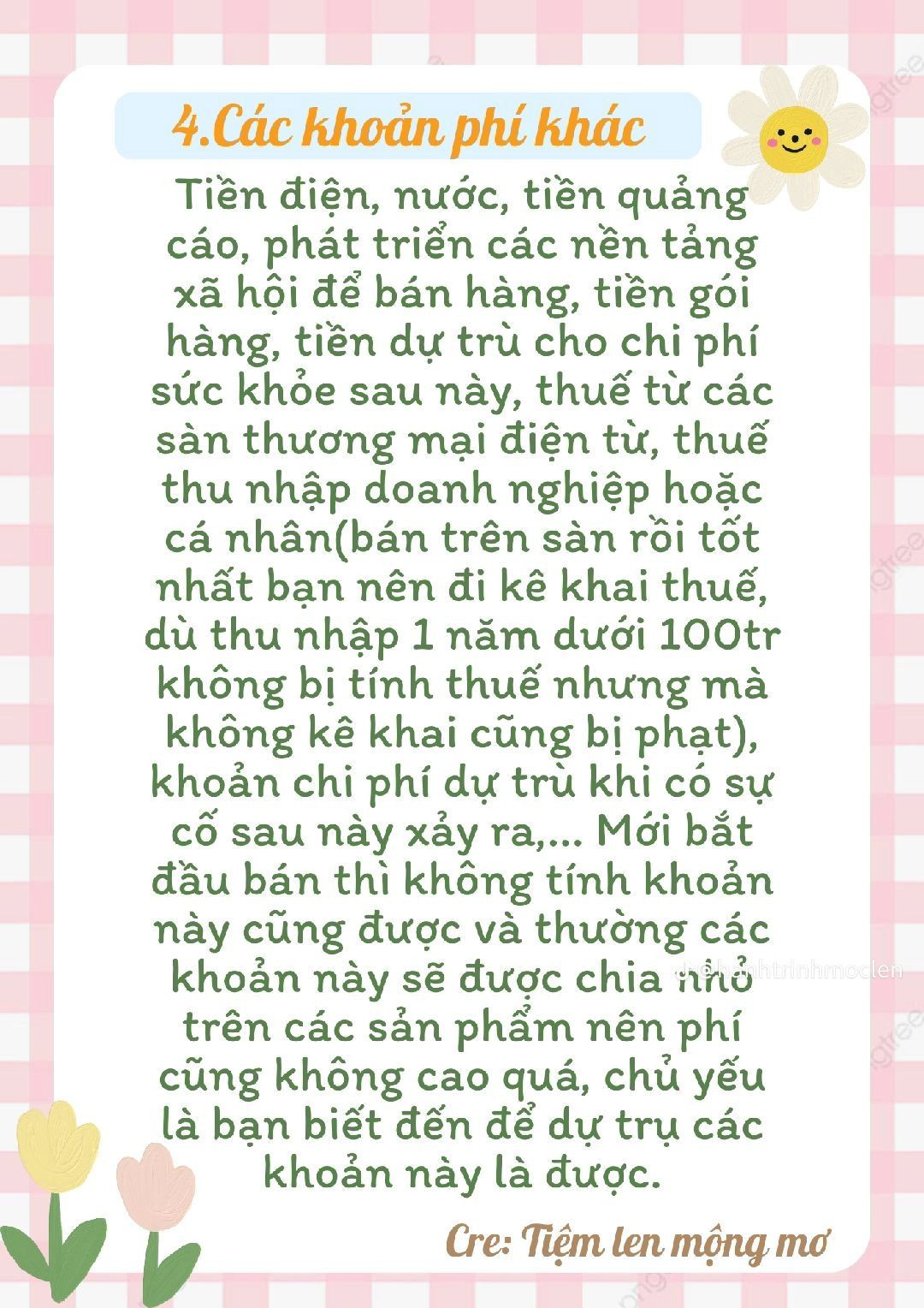 Cách tính tiền sản phẩm theo mũi móc (p2)