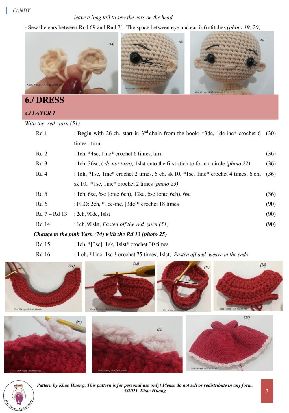 candy crochet pattern