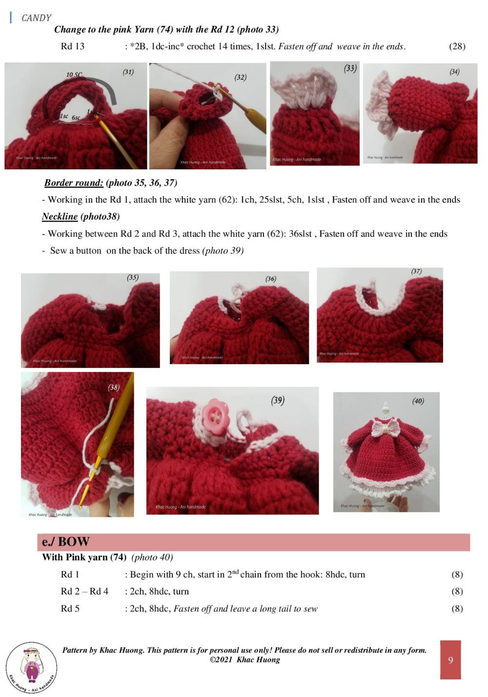 candy crochet pattern