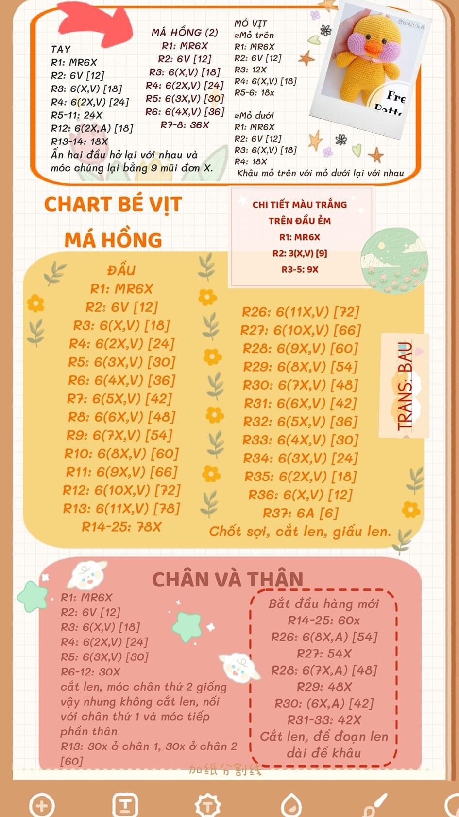 chart bé vịt má hồng.