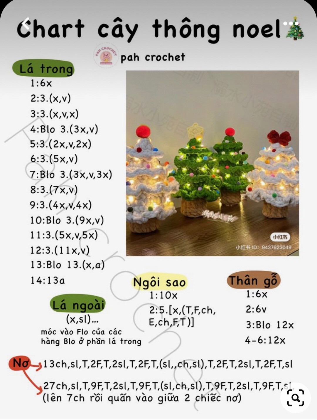 chart cây thông noel trang trí đèn.