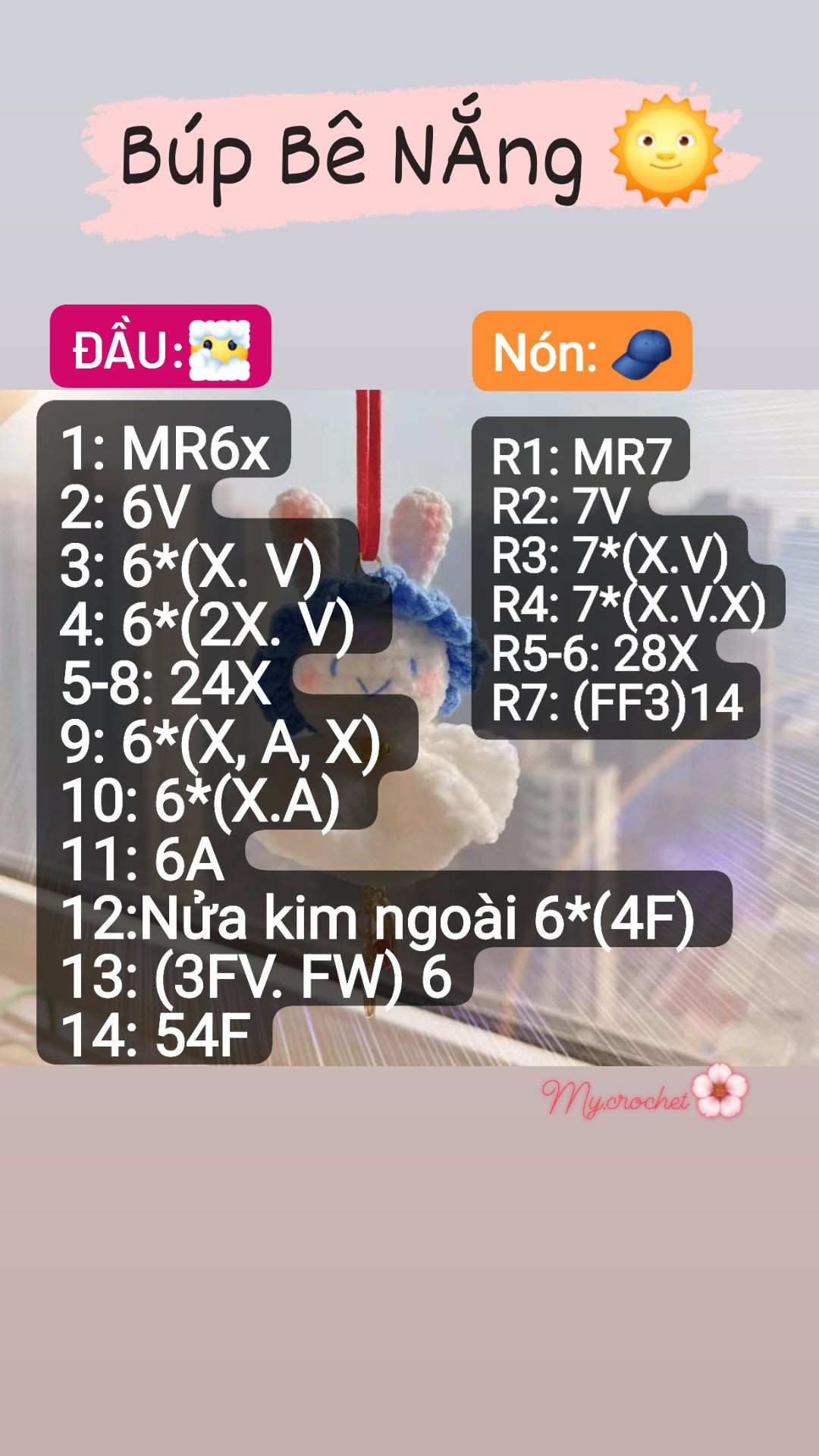 chart móc Búp bê nắng