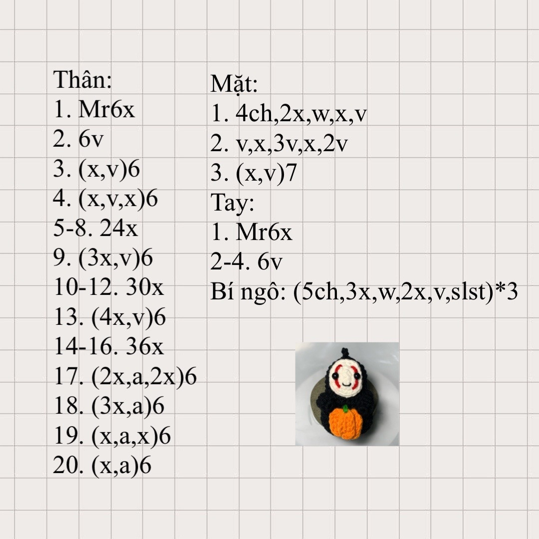 chart móc con ma và bé vô diện.